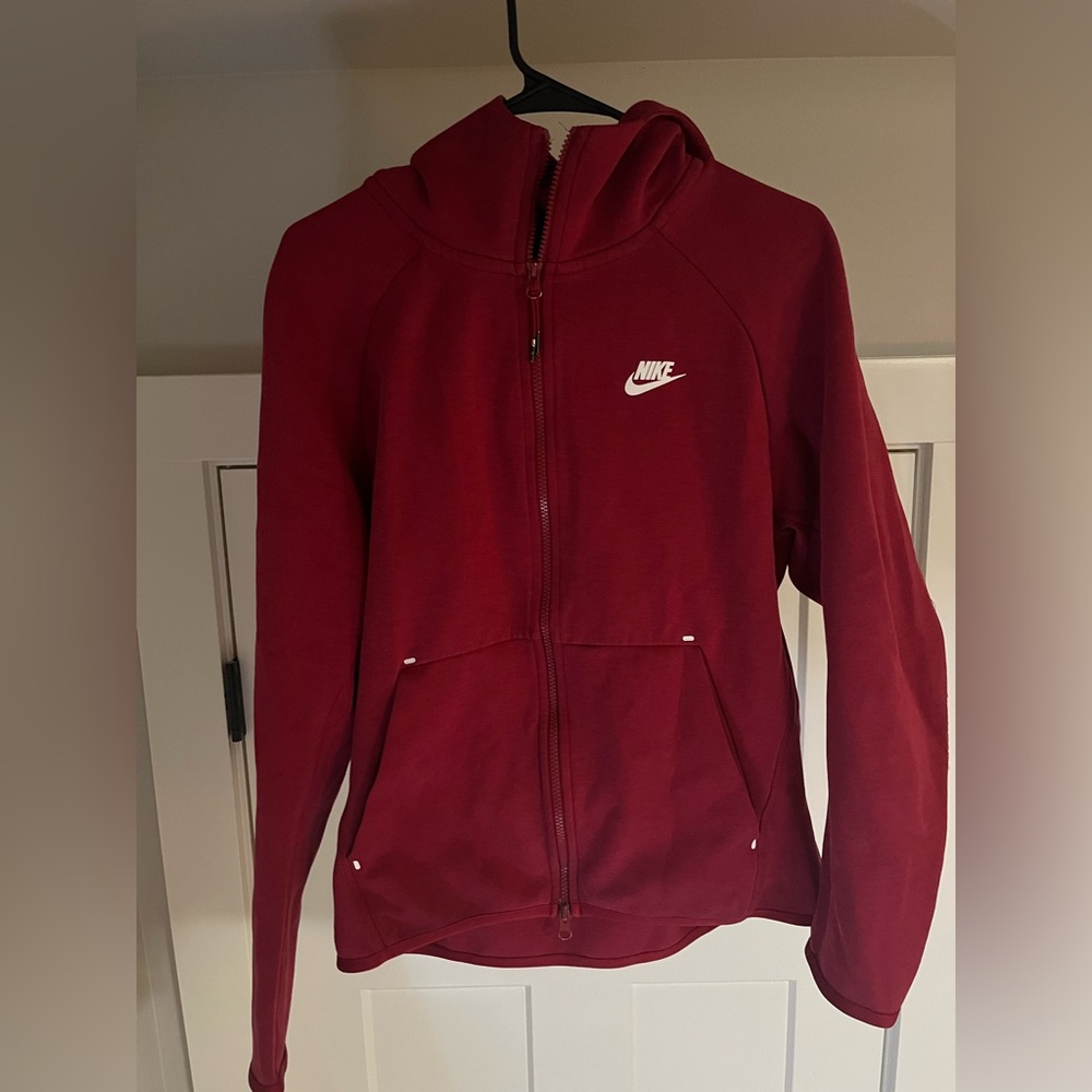Nike Red Long Sleeve Hoodie Sweatshirt